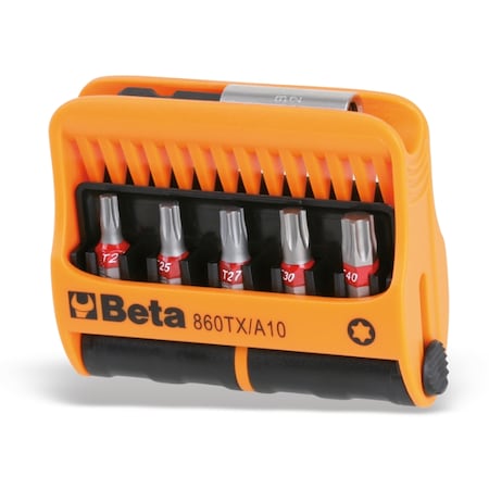 Beta 860TX/A10 Set of 10 Bits with Magnetic Bit Holder in Plastic Case 008600970